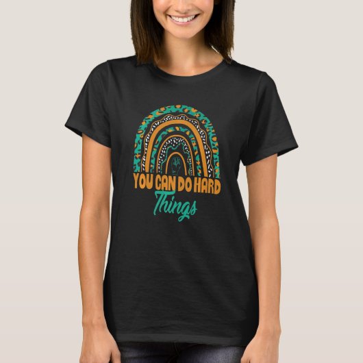 あなたは懸命事ができるモチベーション試験日レオパ Tシャツ (正面)