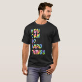 あなたは懸命事事ができるプライドアリー虹Lgbt Fla Tシャツ (正面フル)