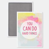 あなたは懸命事物パステルの水色を行うことができる マグネット (正面/裏面)