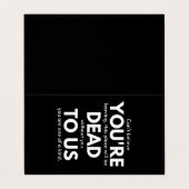 あなたは我々に死んで、同僚が行っ遠くにたおもしろい。 名刺 (外部フラット)