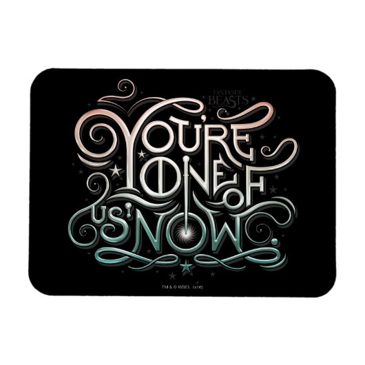 あなたは我々の一人は今グラフィックカラフルだ マグネット (横)