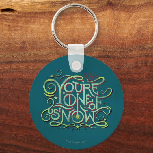 あなたは我々の一人は今グリーングラフィック キーホルダー (正面)