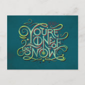 あなたは我々の一人は今グリーングラフィック ポストカード (正面)