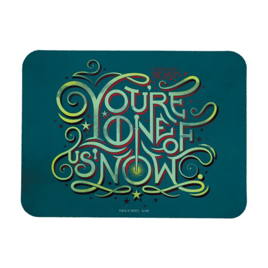 あなたは我々の一人は今グリーングラフィック マグネット (横)