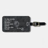 あなたは我々の世界のママの写真 ラゲッジタグ (正面横)