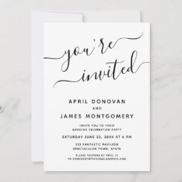 あなたは招待されタイポグラフィ結婚式招待状 招待状