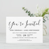 あなたは招待されタイポグラフィ結婚式招待状 招待状 (スタンド正面)