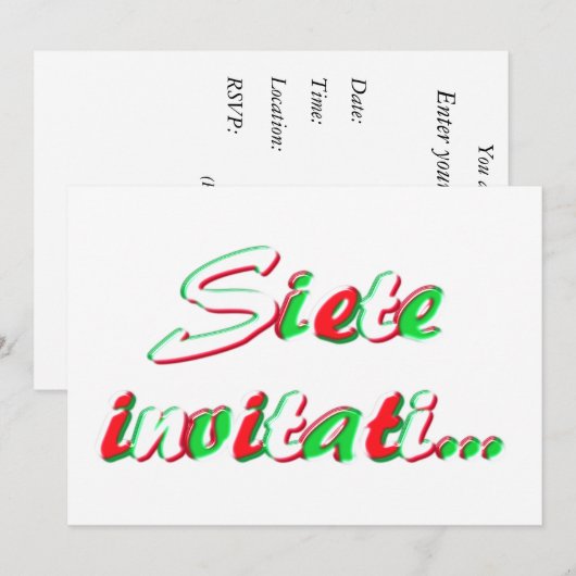 あなたは招待され 招待状 (正面/裏面)