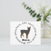 あなたは持つことができない – ミニチュアピンシャー ポストカード (スタンド正面)