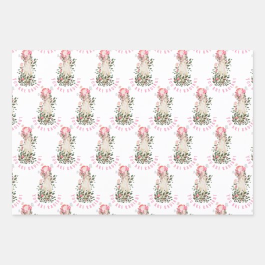 あなたは放射妊娠ラッピング紙シート ラッピングペーパーシート (正面)