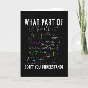あなたは数学のどの部分が分からないのですか。 カード