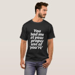 あなたは文法を上手に使わせおもしろいた Tシャツ<br><div class="desc">君は私をあなたは正しく使わせた。そしおもしろいてユーモアのある英語先生のデザイン、大学教授。このカッコいいおもしろいグッズは素晴らし、文法の間違いを犯す余裕のない学生、コピーライター、作家、編集者のための商品である。先生の日に最適。ユーモア素晴らし、皮肉、ジョークや機知に富んだプーンを愛する人々のためのクリスマスプレゼントと誕生日プレゼント。背景色はカスタマイズ好みの色にできる。</div>