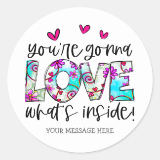 あなたは明るいハートの中にあるものを愛する ラウンドシール