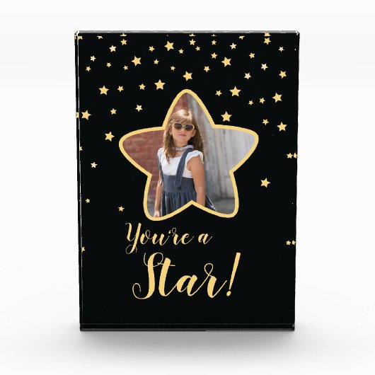 あなたは星おめでとう!カスタム フォトブロック (正面)
