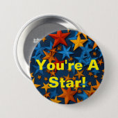 「あなたは星だ！」 スターカラフル達成バッジ 缶バッジ (正面&裏面)