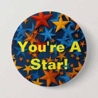 「あなたは星だ!」 スターカラフル達成バッジ 缶バッジ