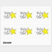 あなたは星のステッカー スクエアシール (シート)