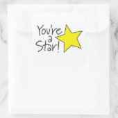 あなたは星のステッカー スクエアシール (バッグ)