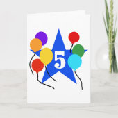 あなたは星の第5誕生日のTシャツおよびギフト カード (正面)