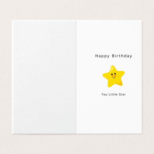 あなたは星の誕生日カード (外部フラット)