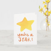 あなたは星形の札 カード (黄色い花)