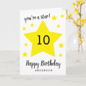 あなたは星10誕生日 カード (黄色い花)