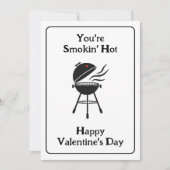 あなたは暑い！BBQおもしろいバレンタインデー 招待状 (正面)