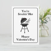 あなたは暑い！BBQおもしろいバレンタインデー 招待状 (スタンド正面)