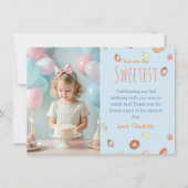 あなたは最もかわいいパステルブルーの子供の誕生日 サンキューカード (正面)