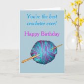 あなたは最も最高のなcrocheterの誕生日 カード (黄色い花)