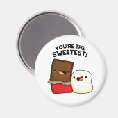 あなたは最も甘いマシュマロおもしろいープン マグネット (正面/裏面)