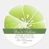 あなたは最高に素敵 Sublime Lime ラウンドシール (正面)