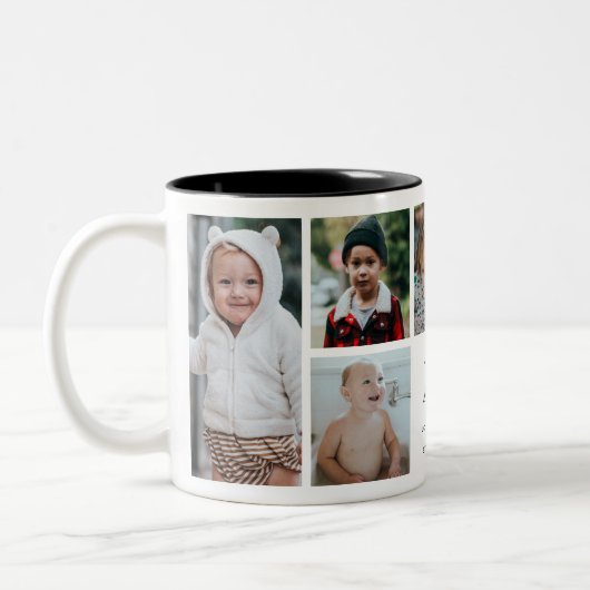 あなたは最高のおばさん他の7枚コラージュ ツートーンマグカップ (左)