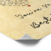 あなたは最高のの友友ヴィンテージハート曲 ポスター (角)