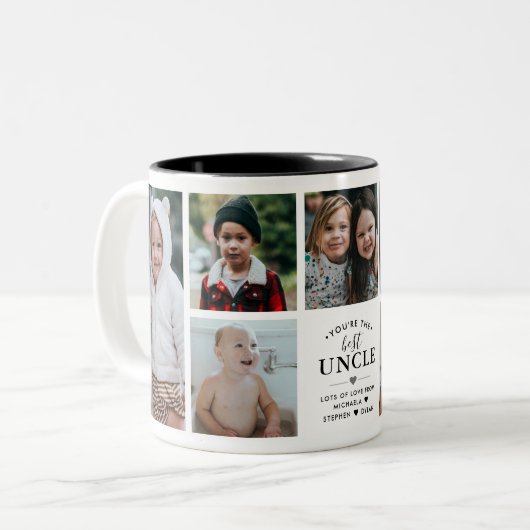 あなたは最高のの叔父と他の7 – 写真コラージュ ツートーンマグカップ (正面左)