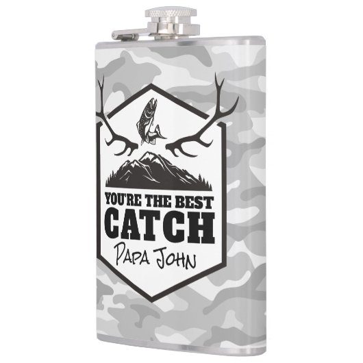 あなたは最高のの受けパーソナライズされた金 フラスク (左)