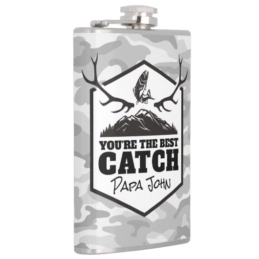 あなたは最高のの受けパーソナライズされた金 フラスク (右)