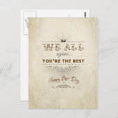 あなたは最高のの幸せなボスの日 ポストカード (正面/裏面)