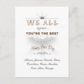 あなたは最高のの幸せなボスの日 ポストカード (正面)