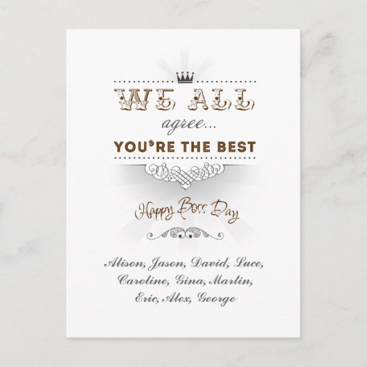 あなたは最高のの幸せなボスの日 ポストカード (正面)