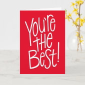 あなたは最高のはおもしろいが赤く感謝していてい カード (黄色い花)