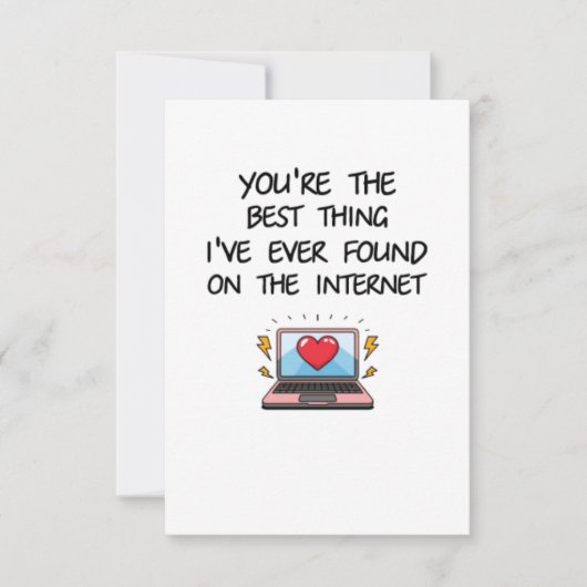 あなたは最高のインターネットで見つけたこと サンキューカード (正面)