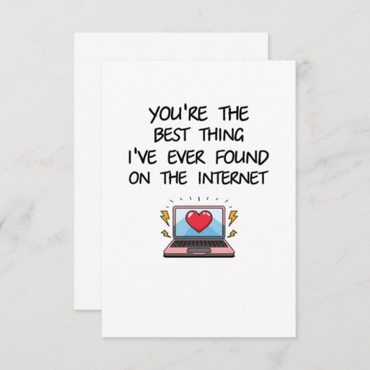 あなたは最高のインターネットで見つけたこと サンキューカード (正面/裏面)