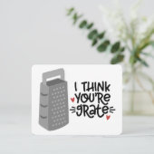 あなたは最高のチーズだと思う | 面白いチーズのしゃれ | かわいいバレンタイン シーズンカード (スタンド正面)