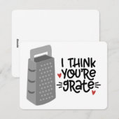 あなたは最高のチーズだと思う | 面白いチーズのしゃれ | かわいいバレンタイン シーズンカード (正面/裏面)