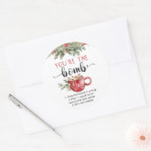 あなたは最高のホットチョコレートココアだ ラウンドシール (封筒)