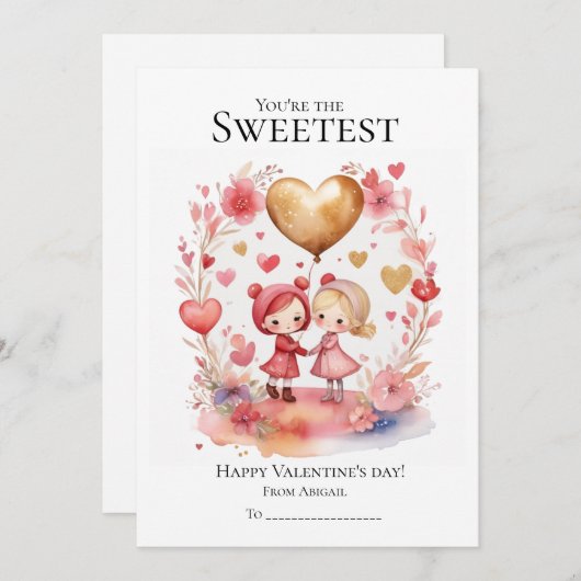 あなたは最高の友人バレンタインデーだ シーズンカード (正面/裏面)