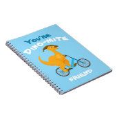 あなたは最高の友達 面白いバレンタインの恐竜 ノートブック (右側)