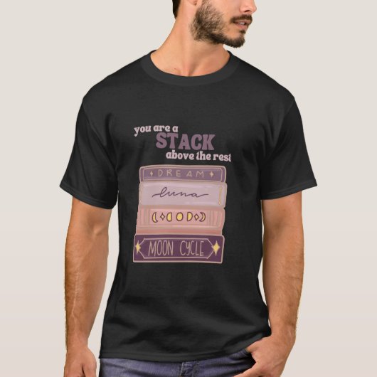 あなたは最高の本の読者です ルナームーン Tシャツ (正面)