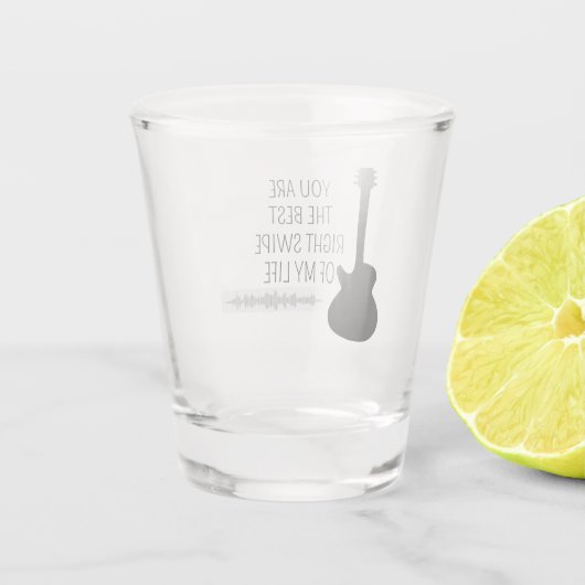 あなたは最高の私の人生の右スワイプ ショットグラス (裏面)
